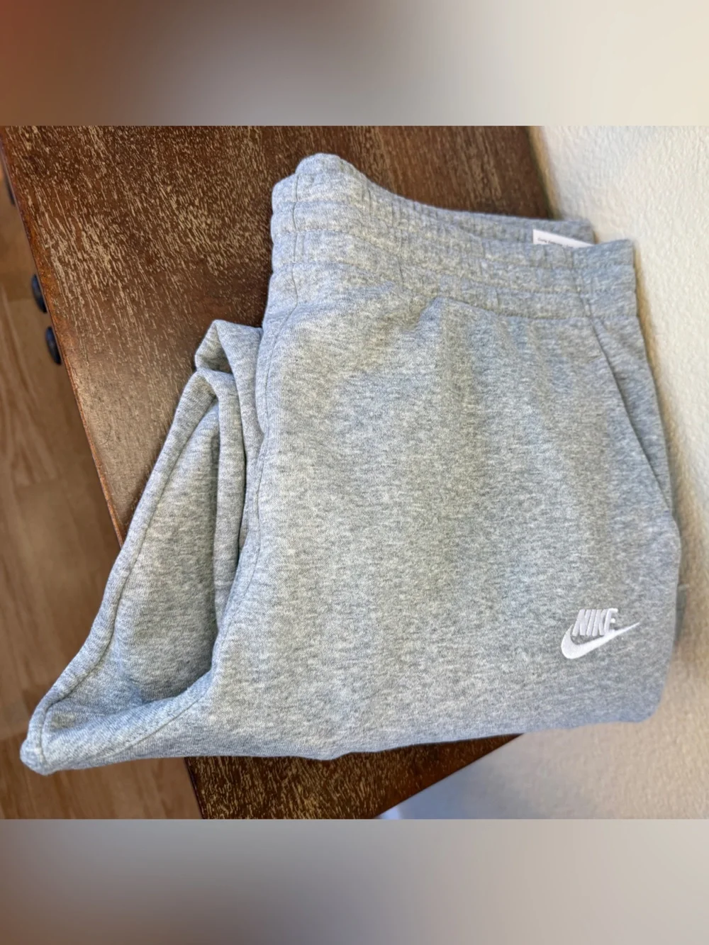 Nike Big Kid's Sportswear Fleece Joggers in Gray, Size XL (+) Standard Fit
